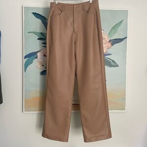 Wayf faux leather pants